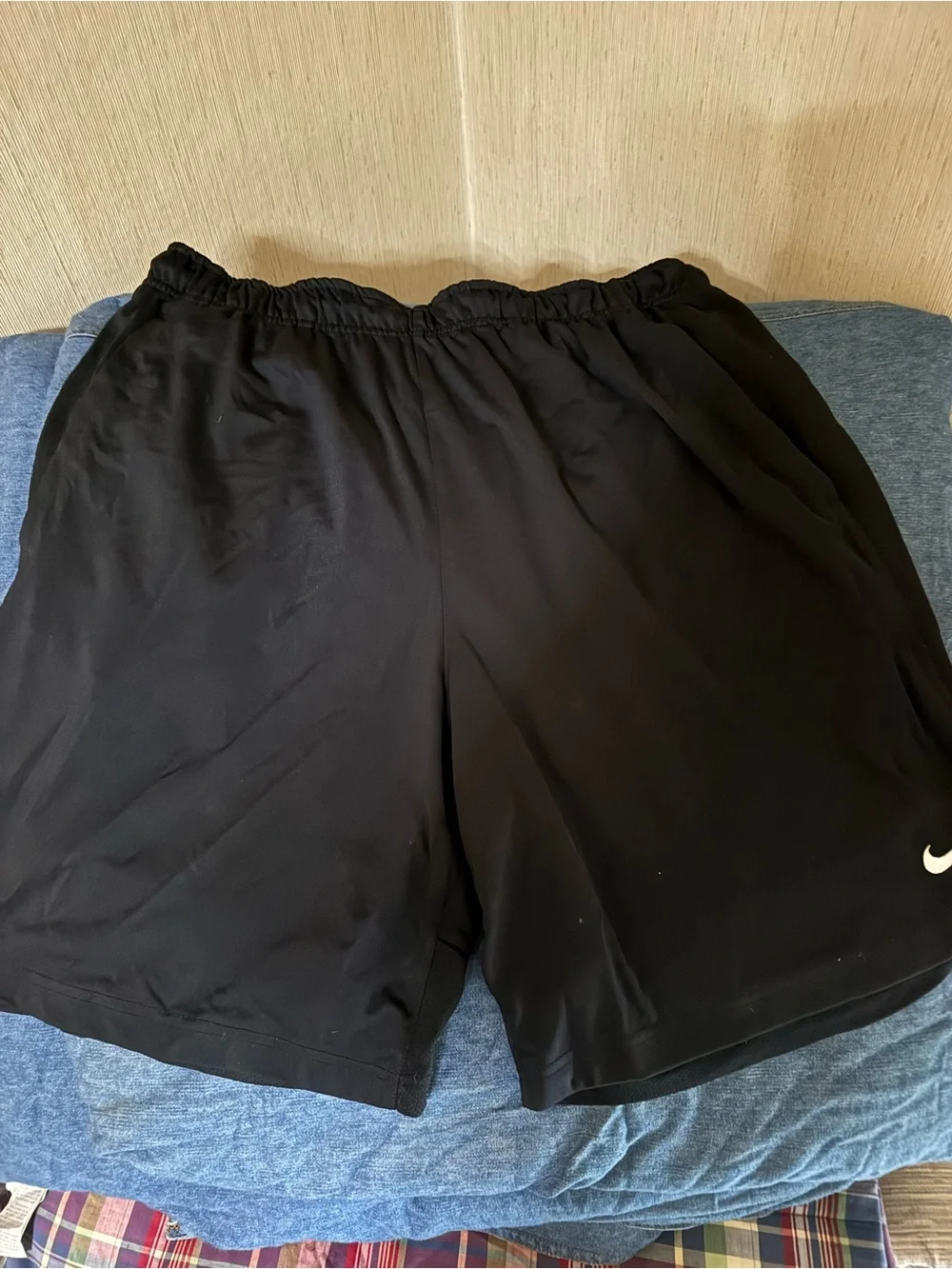 Nike Black Men’s Athletic Running Shorts with Swoosh